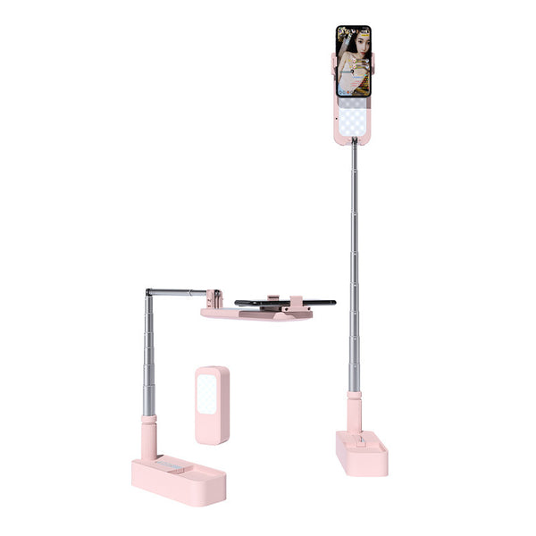 Shine Bright Anywhere: The Ultimate Mobile Phone Live Broadcast Floor Stand with Fill Light!